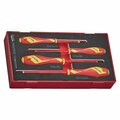 Teng Tools 4 Piece 1000 Volt Insulated Flat Screwdriver Eva Foam Set TEAMDV04N